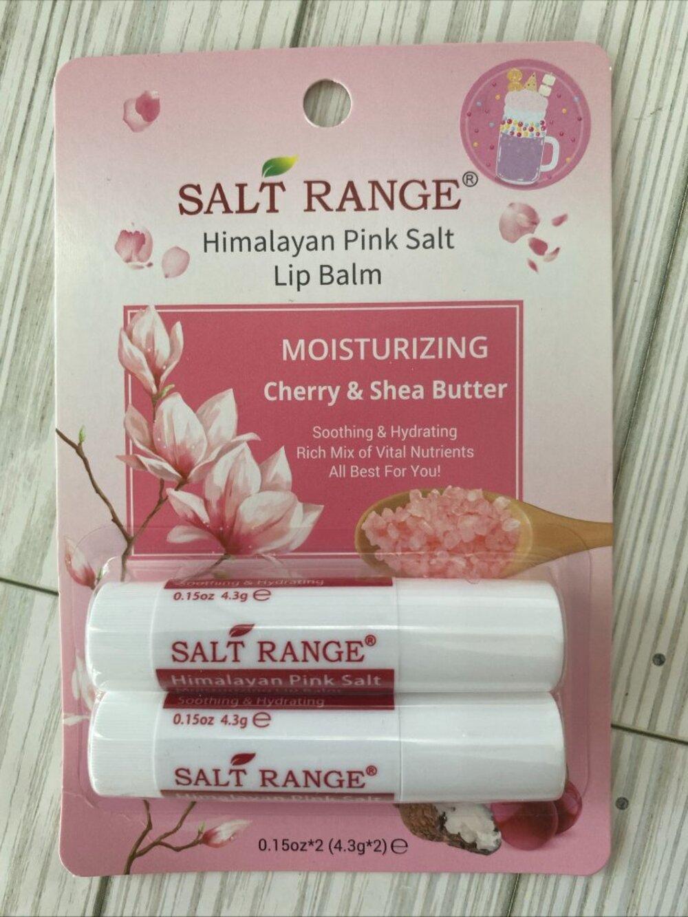 SALT RANGE Himalayan Pink Salt Lip Balm *Cherry & Shea Butter*